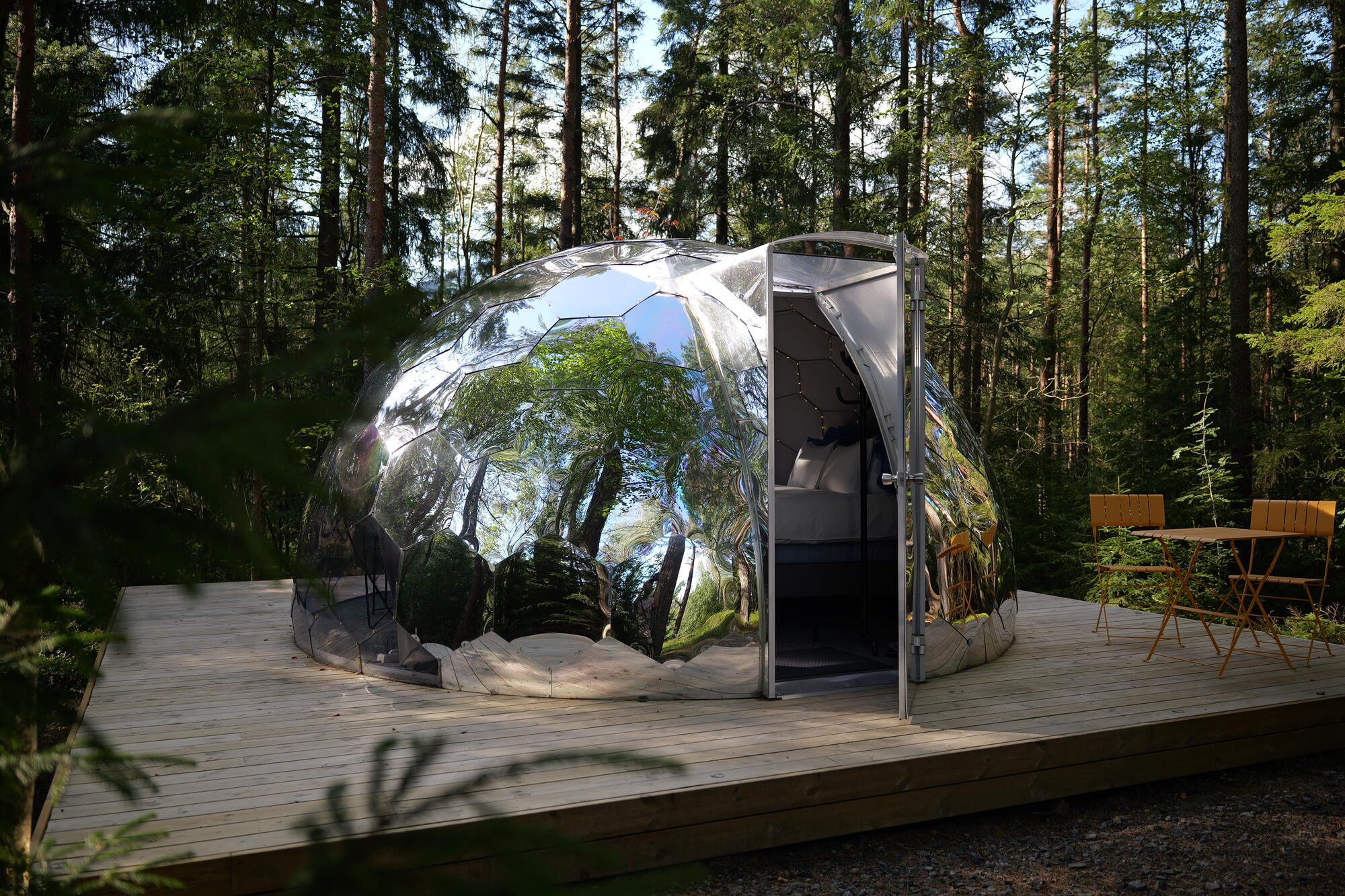 Hela Gråbogården för teamet – glamping i skogen ingår
